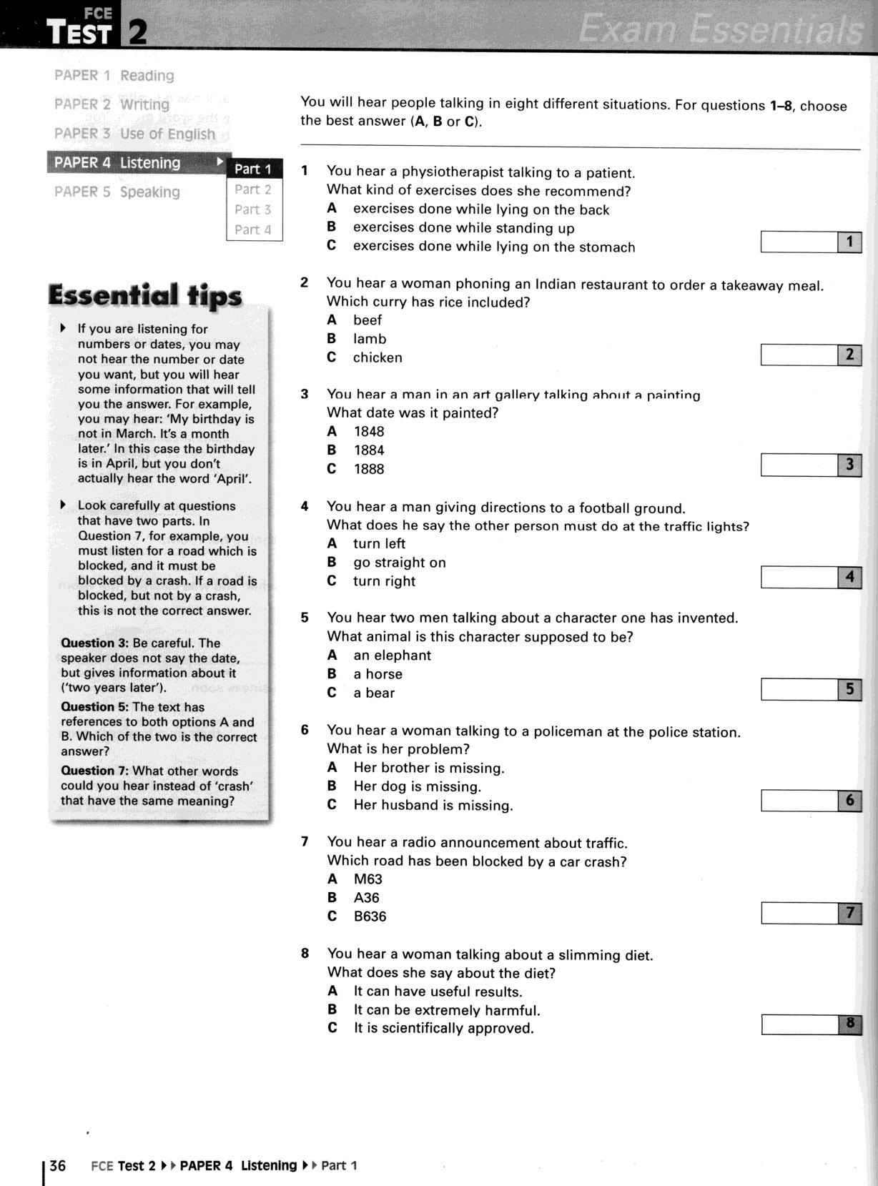 reported speech fce exercises pdf