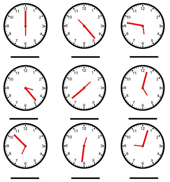 English Exercises Telling The Time